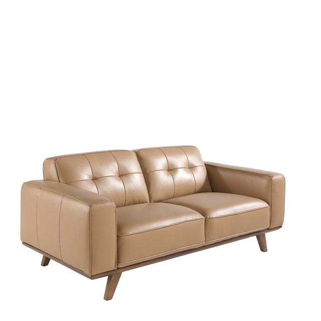 CAVRO Ledersofa Sand 2-Sitzer