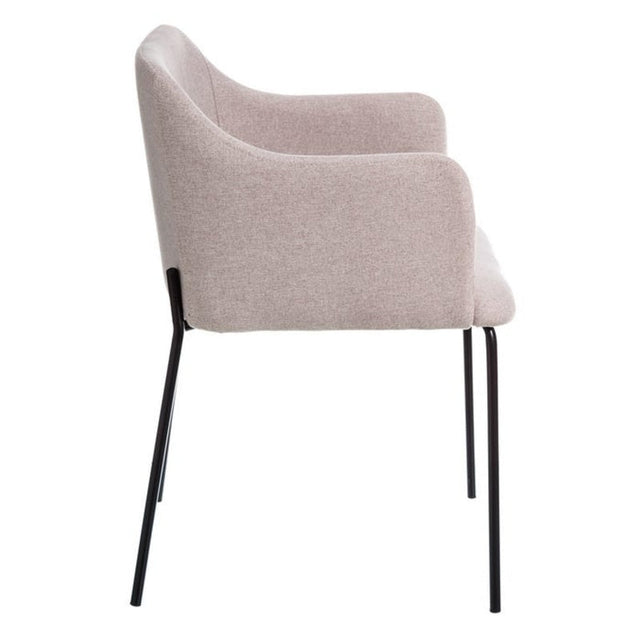 CORVIA Polsterstuhl in Beige – Seitenansicht