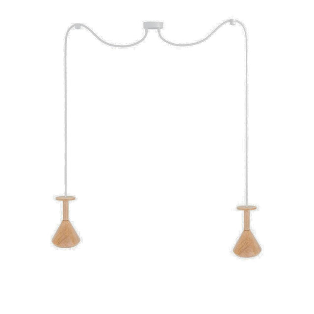 CONO 2 Hängeleuchte – Natur/Weiß – LCONB216GU10