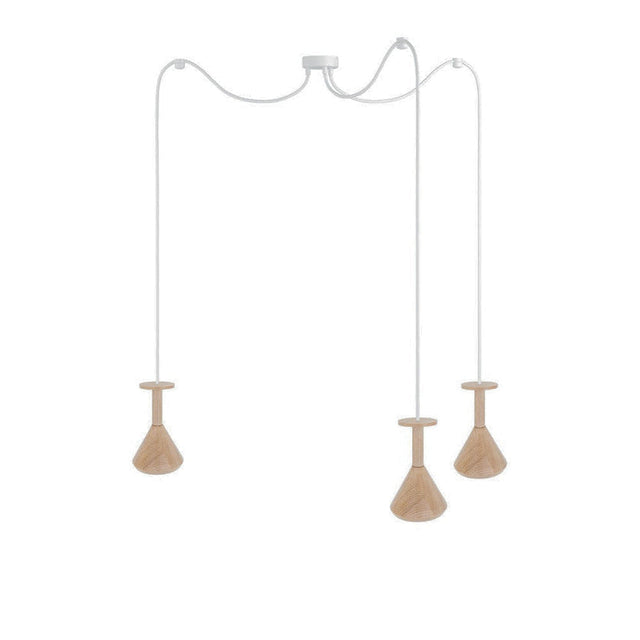 CONO 3 Hängeleuchte – Natur/Weiß – LCONB316GU10