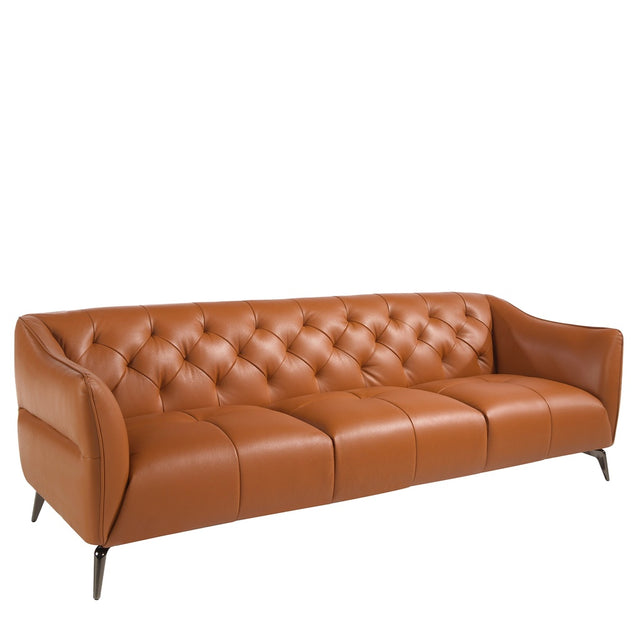 CERVIO Ledersofa 3-Sitzer