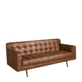 DELVOR Ledersofa 2-Sitzer