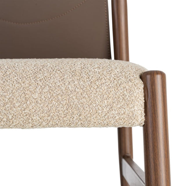 DISORE Polsterstuhl in Taupe – Stoffsitz und Gestell