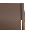 DISORE Polsterstuhl in Taupe – Kunstlederdetail