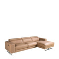 GILVAN Ledersofa Rechts