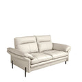 HAVELN Ledersofa Taupe 2-Sitzer