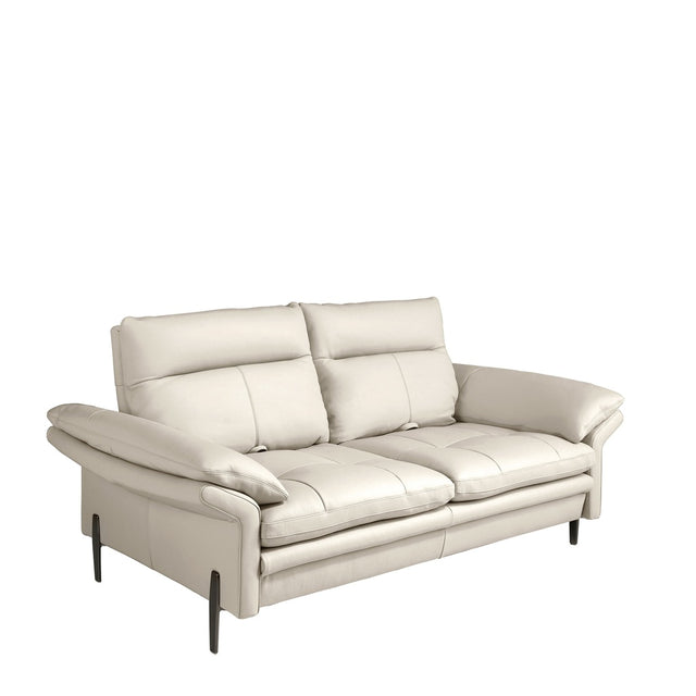 HAVELN Ledersofa Taupe 3-Sitzer