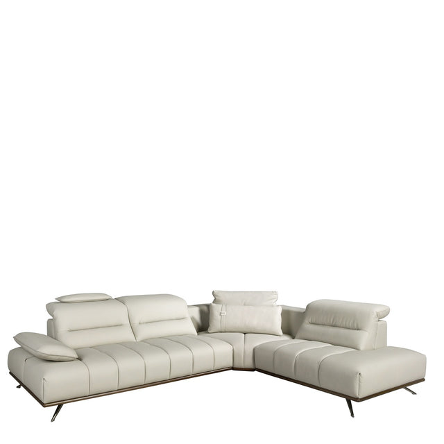 JENVAR Ledersofa Rechts