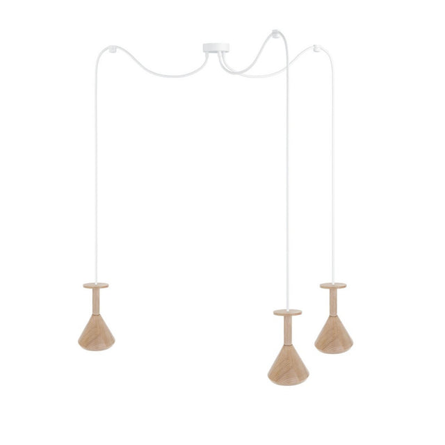 CONO 3 Hängeleuchte – Natur/Weiß – LCONB316GU10