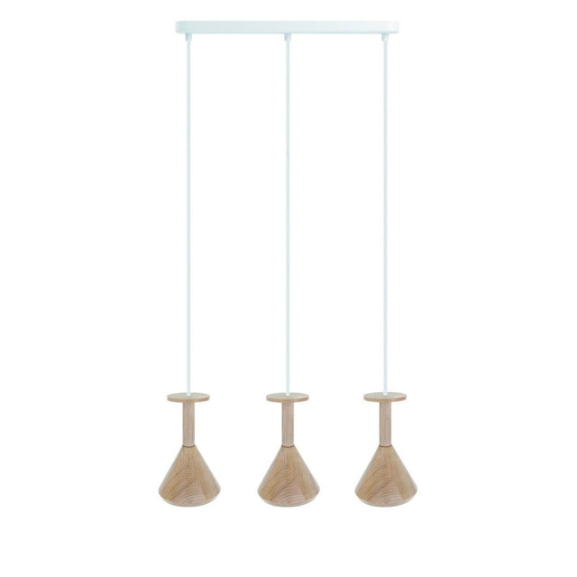 CONO 3L Hängeleuchte – Natur/Weiß – LCONB3L16GU10