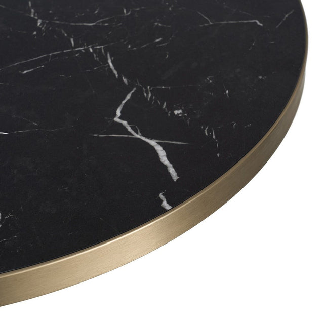 LAVORA Tischplatte in Schwarz, Randdetail