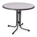 LIMRO – Ø85 cm / Metall gebürstet / Grau Hammerschlag – vollständige Ansicht