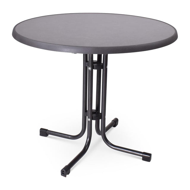 LIMRO – Ø85 cm / Pizarra / Grau Hammerschlag – vollständige Ansicht