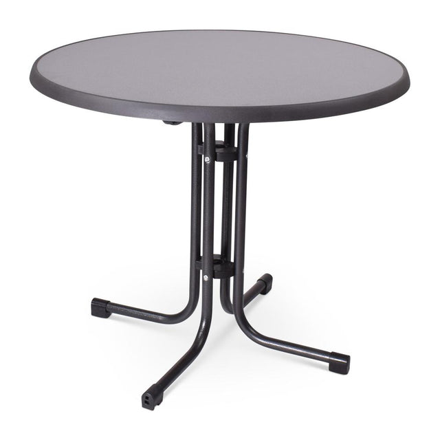 LIMRO – Ø85 cm / Punti / Grau Hammerschlag – vollständige Ansicht