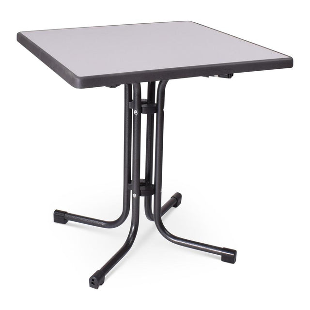 LIMRO – 70 × 70 cm / Metall gebürstet / Grau Hammerschlag – vollständige Ansicht