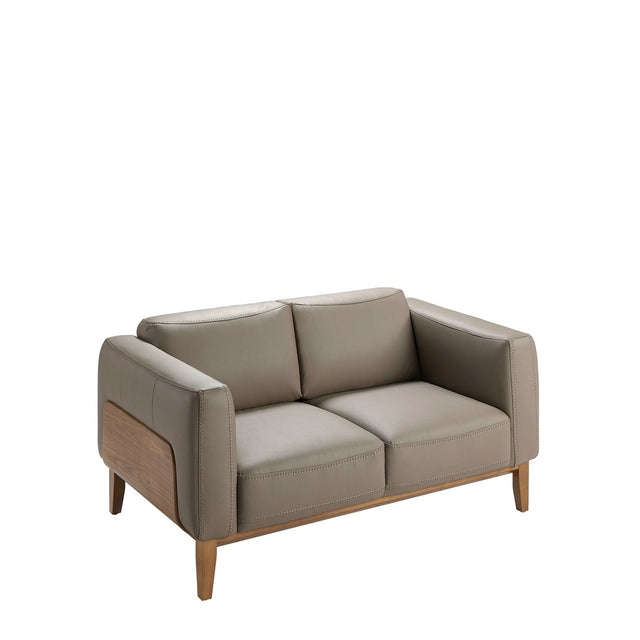 NALVEO Ledersofa Nerz 2-Sitzer