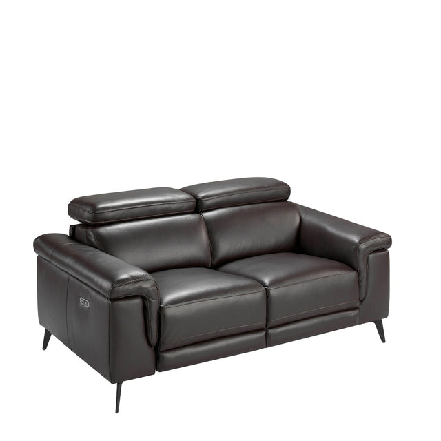 RENVOR Ledersofa Schokoladenbraun 2-Sitzer