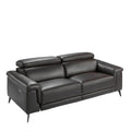RENVOR Ledersofa Schokoladenbraun 3-Sitzer