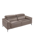 RENVOR Ledersofa Nerz 3-Sitzer