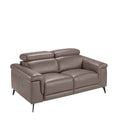 RENVOR Ledersofa Nerz 2-Sitzer