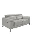 RENVOR Ledersofa Grau 2-Sitzer