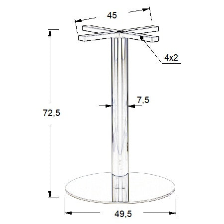 Stema Tischgestell SH-3001-6/P – Ansicht 2
